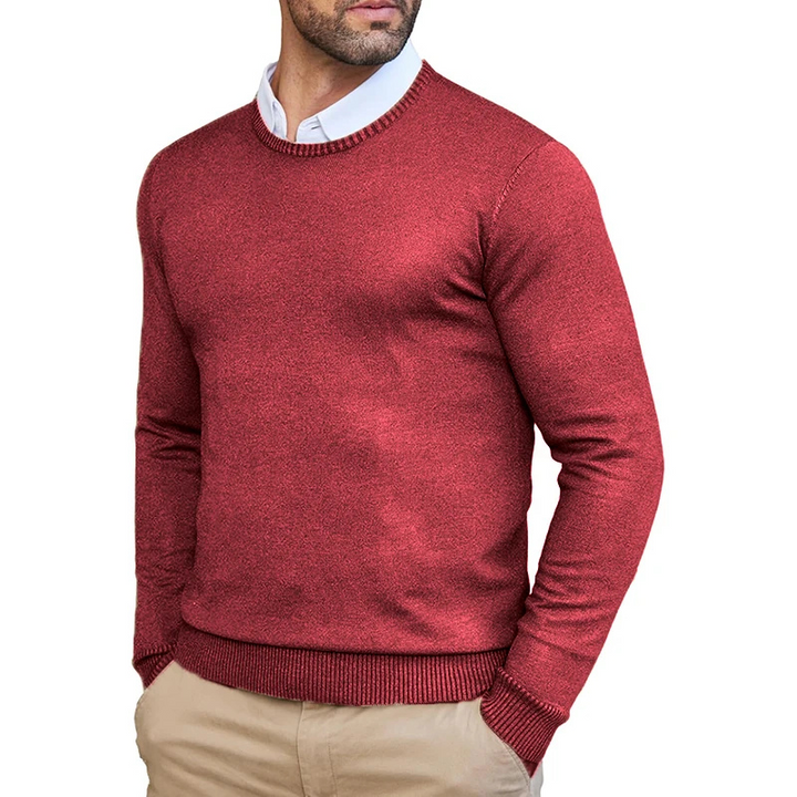 Timeless men's sweater with crew neck for a classic and elegant look