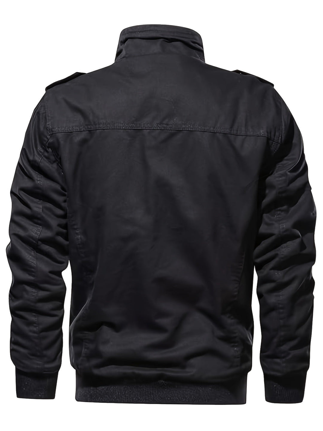 Veste d'hiver rétro à col montant avec fermeture éclair à manches longues décontractée pour hommes | Parfait pour les loisirs