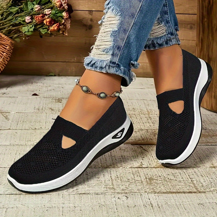 Stylish Lightweight Knit Cut-Out Sneakers for Women | Perfect for casual days