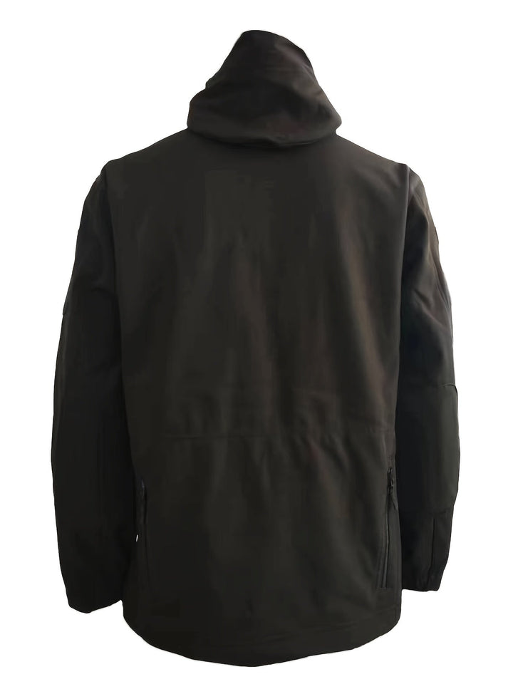 Veste de plein air tactique à capuche avec poches zippées sécurisées pour hommes | Parfait pour les activités de plein air