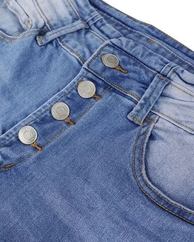 Josette - Pantalons évasés pour femmes - Décontracté - Denim - Usage quotidien occasionnel