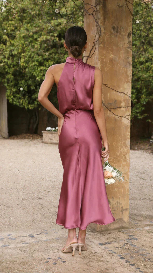 Teresa - Elegantes Satinkleid