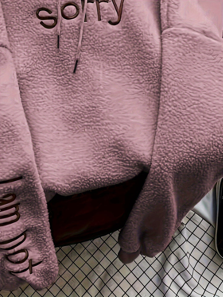 Stilvoller Fleece Hoodie mit Kapuze und Backprint für Damen | Perfekt für Casual Tage