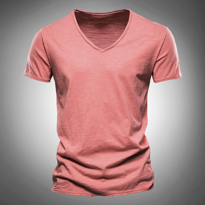 Basic Herren T-Shirt mit V-Ausschnitt – Slim Fit Shirt für Freizeit, Sommer & Streetstyle Looks