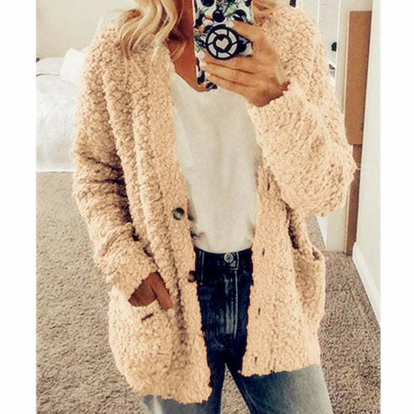 Everly - Mode Lange Warme Strickjacke