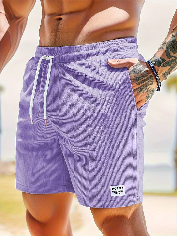 Men's swim shorts with elastic waistband & drawstring – Lightweight beach shorts for summer, vacation & sports