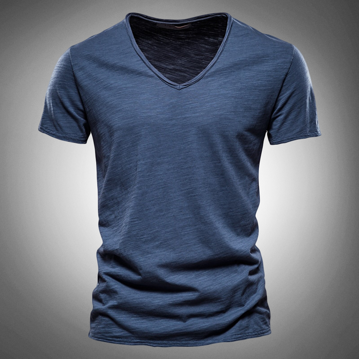 Basic Herren T-Shirt mit V-Ausschnitt – Slim Fit Shirt für Freizeit, Sommer & Streetstyle Looks
