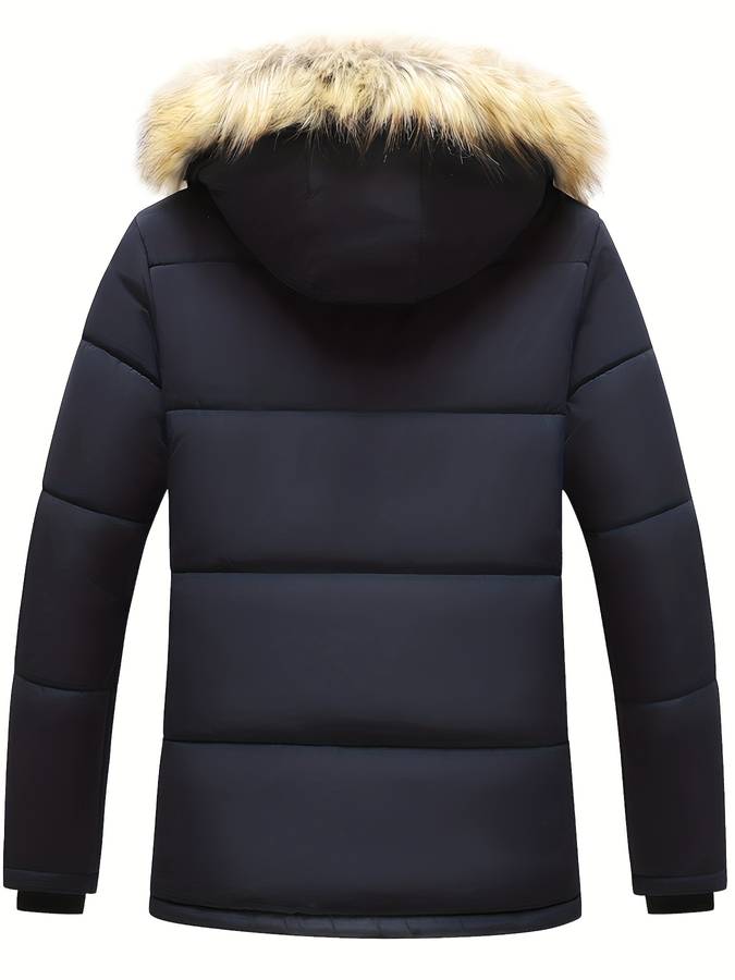 Manteau d'hiver pour homme avec capuche