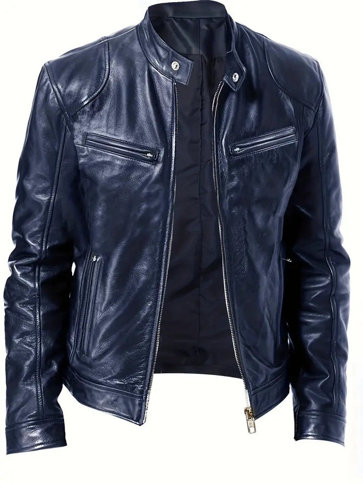 Elegante Lederjacke mit Taschen für Herren | Chic und Perfekt für den Alltag