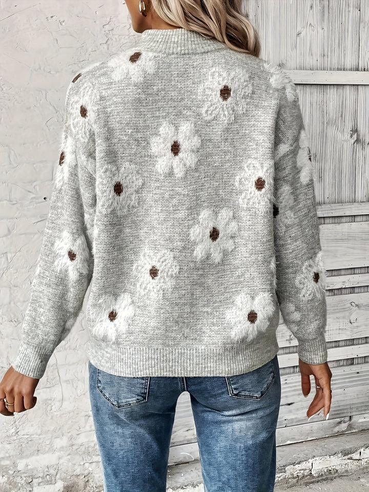 Lelia - Pull décontracté avec fermeture éclair pour femmes