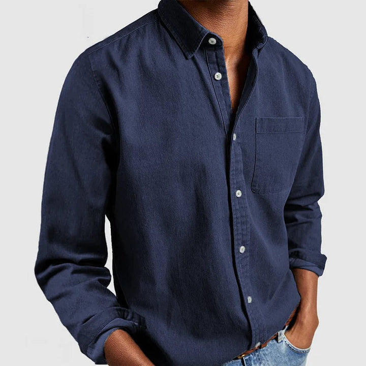 Neil - Long-sleeved Polo - Casual - High-quality Formal Style - Perfect for Casual Days for Men