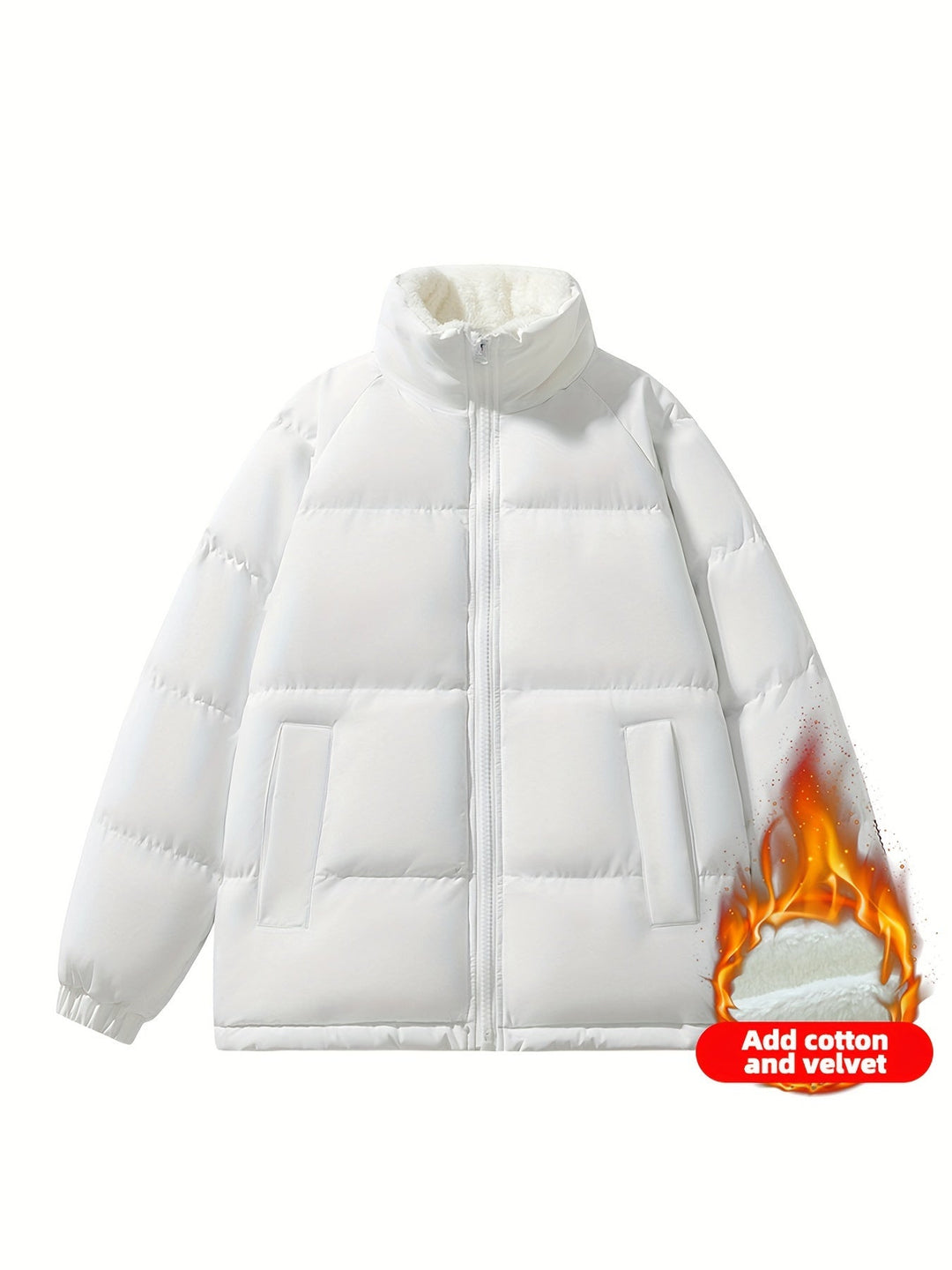Modische warme Fleece-Puffer-Winterjacke für Damen | Perfekt für Outdoor-Aktivitäten