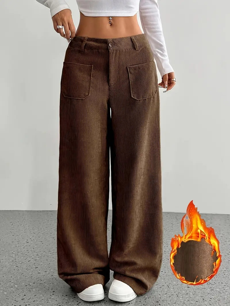 Makara – Pantaloni a cordoncino con gamba larga