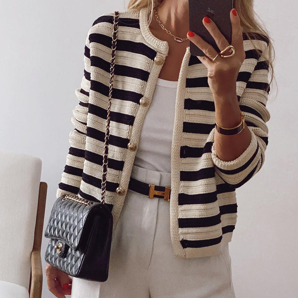 Jimena - Elegante Cardigan a Righe