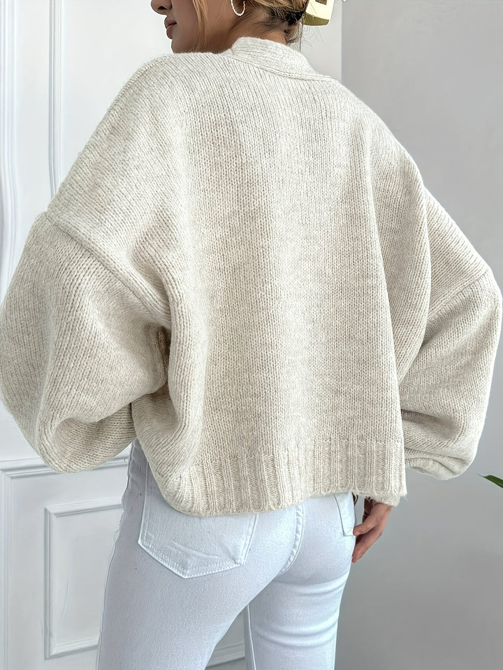 Eleganter warmer Baumwoll-Woll-Cardigan für Damen | Perfekt für den Alltag