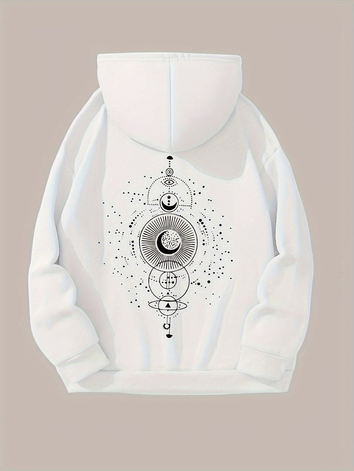 Lässiger Pullover-Hoodie mit Backprint und Kapuze für Women | Perfekt für Casual Days