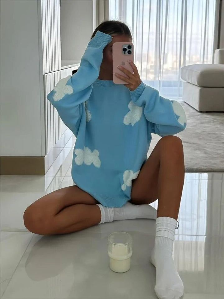 Cuore | Maglione da donna morbido con ricamo d'amore