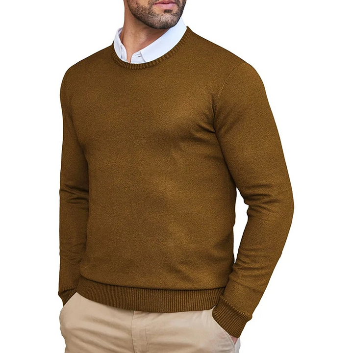 Timeless men's sweater with crew neck for a classic and elegant look