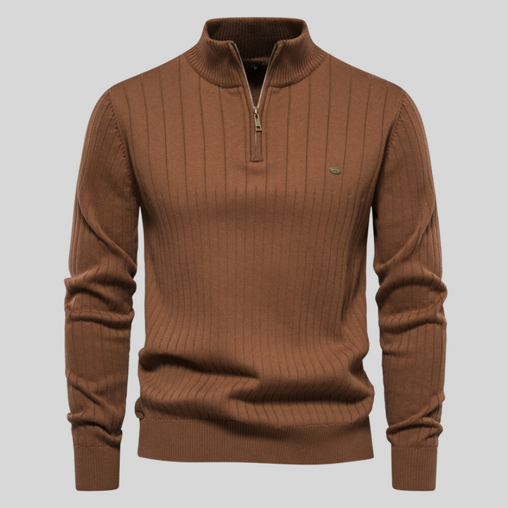 Soft and warm ribbed sweater for men