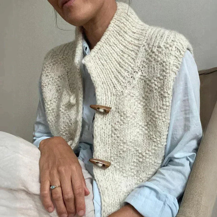 Maddie - Cardigan senza maniche in maglia elegante per donna