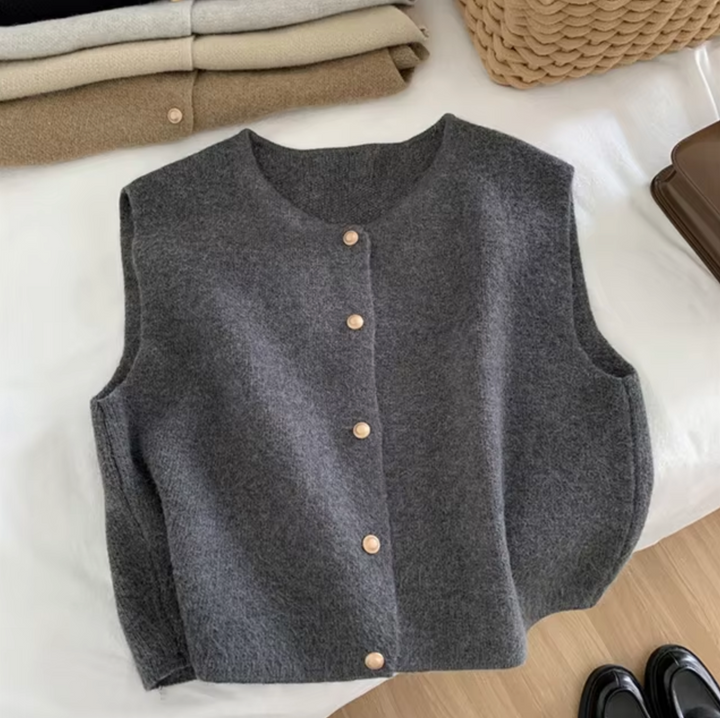 Annabeth – Gilet senza maniche lavorato a maglia