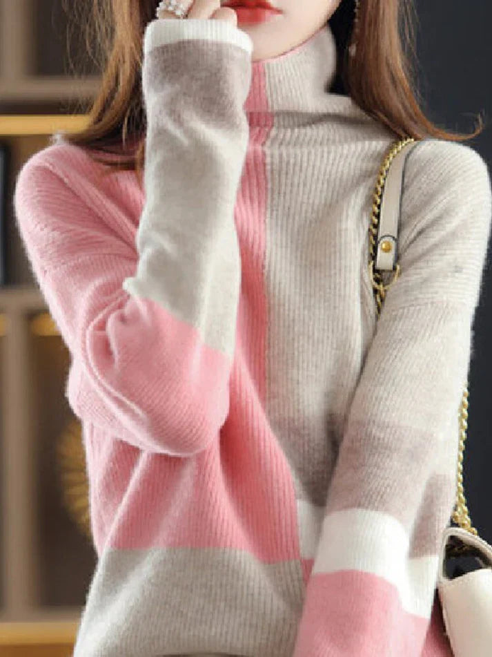 Riley - Maglione a collo alto classico da donna