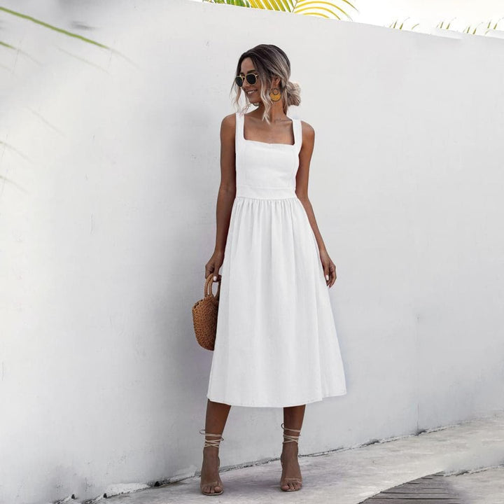 Robe midi sans manches – élégance aérée pour l'été