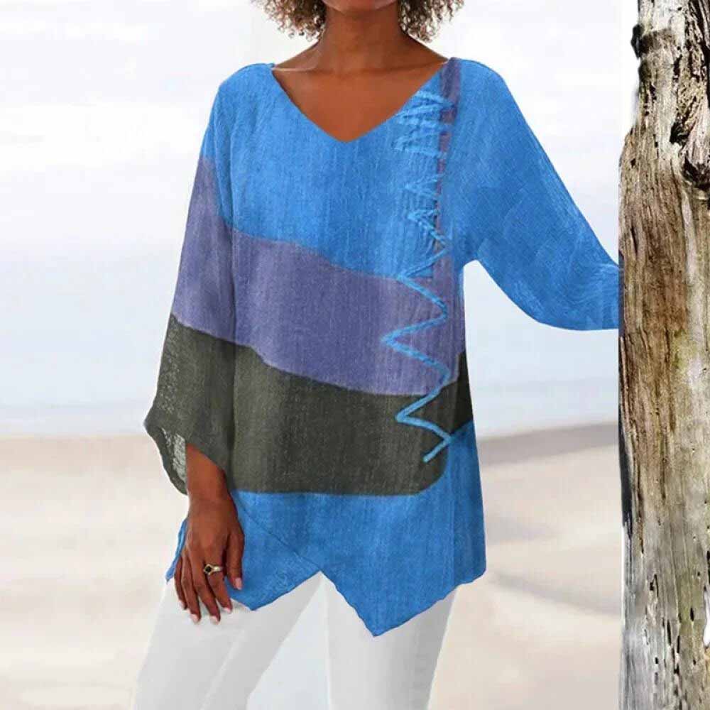 ELADIE - Chemise élégante tricolore