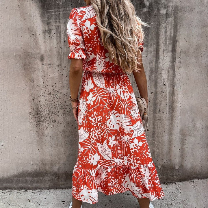 Robe portefeuille tropical sérénité – fraîcheur et élégance estivale