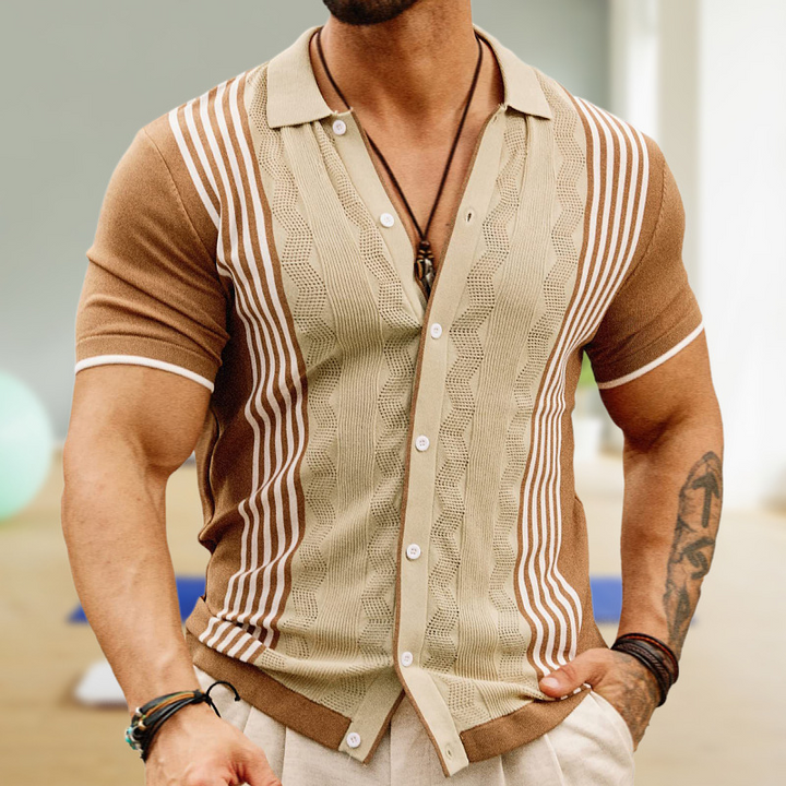 Ritchy - Chemise à manches courtes - Classique - Style formel - Idéal pour un usage quotidien pour hommes