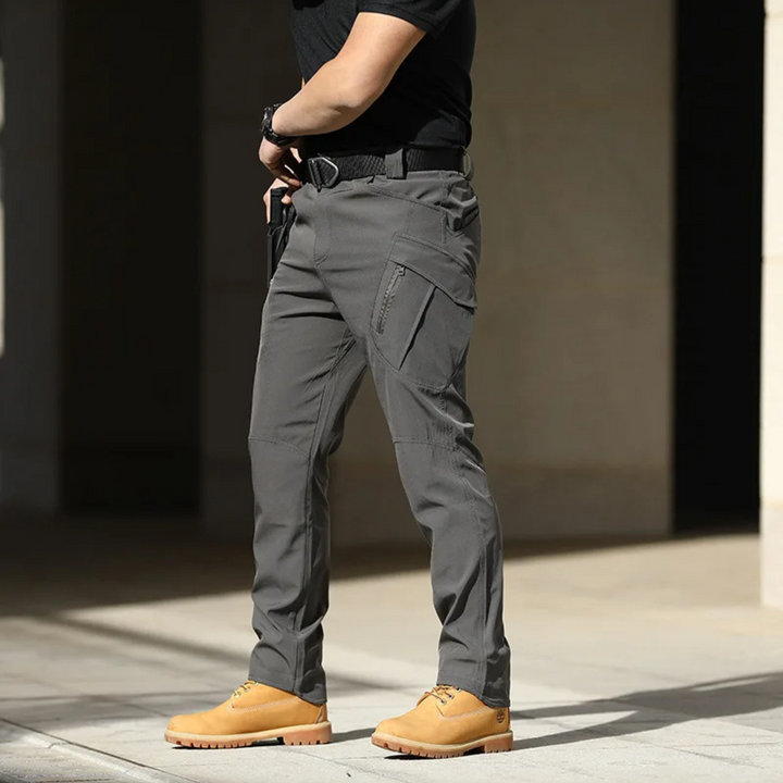 Pantalon cargo à plusieurs poches respirant pour homme avec fermeture éclair