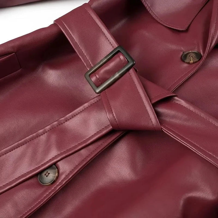 Harleigh - lange Retro-Jacke mit Gürtel