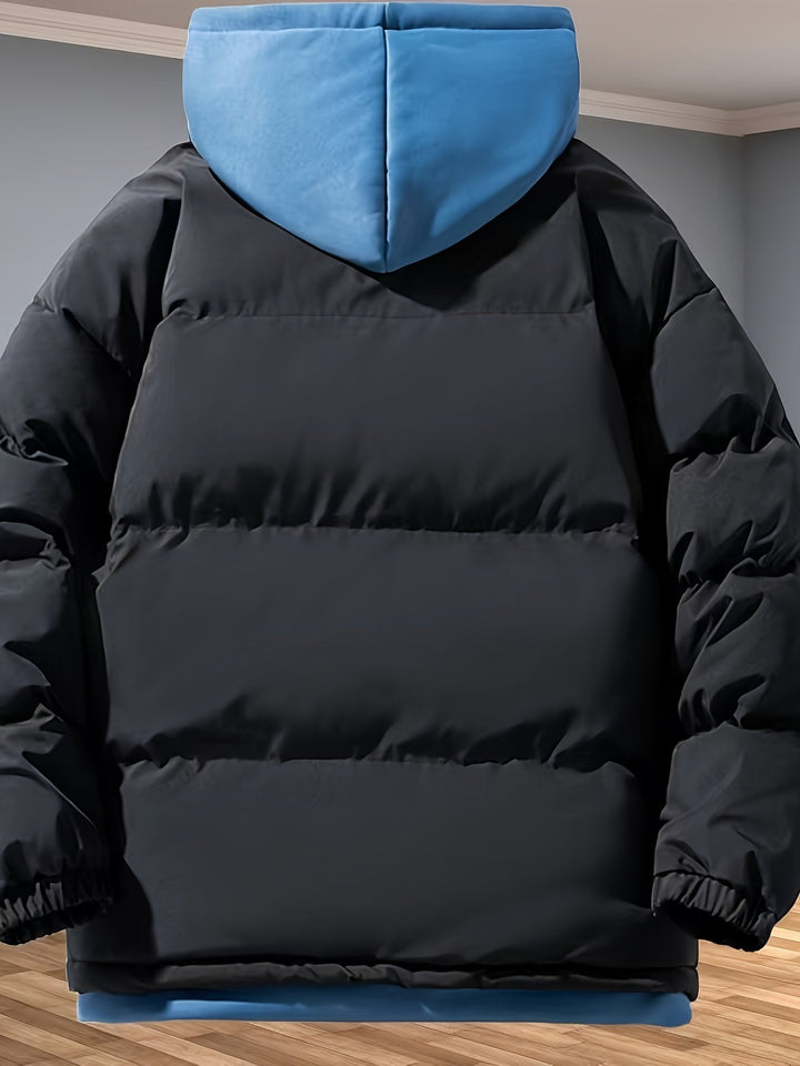 Veste d'hiver chaude épaissie mi-longue à fermeture éclair pour hommes | Parfaite pour les activités de plein air