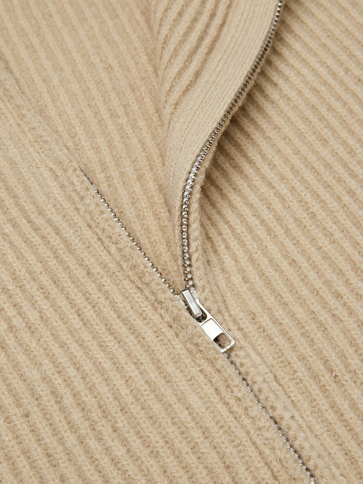 Eddy - Pull homme cardigan en tricot avec fermeture éclair