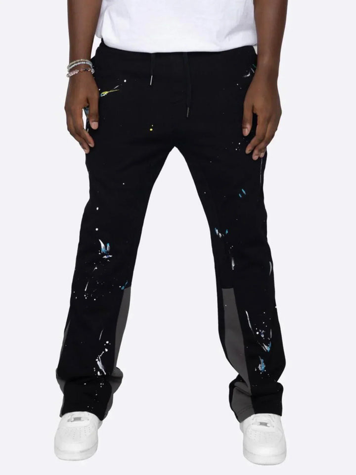 Farbspritzer Flare Sweatpants für entspannte Tage