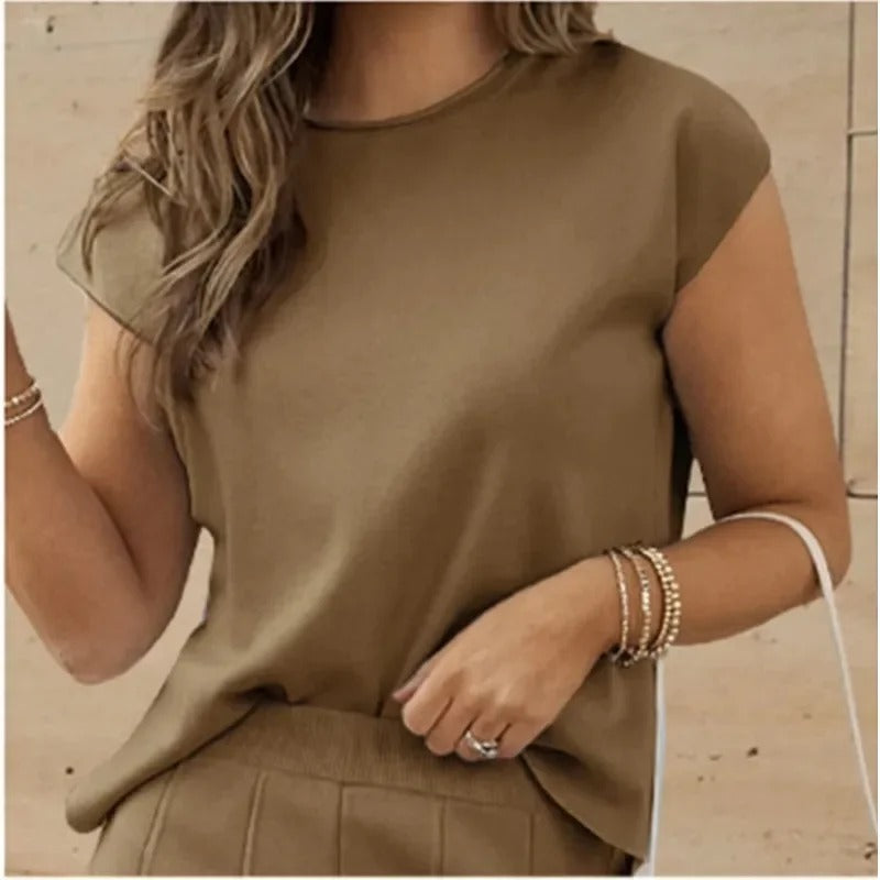 Magdalena – Ensemble élégant deux pièces avec pantalon large et T-shirt