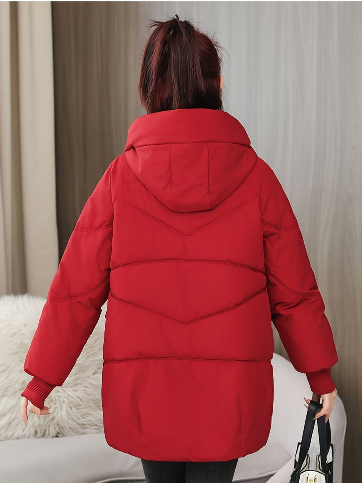Giacca invernale imbottita di media lunghezza alla moda per donna | Perfetta per attività all'aperto