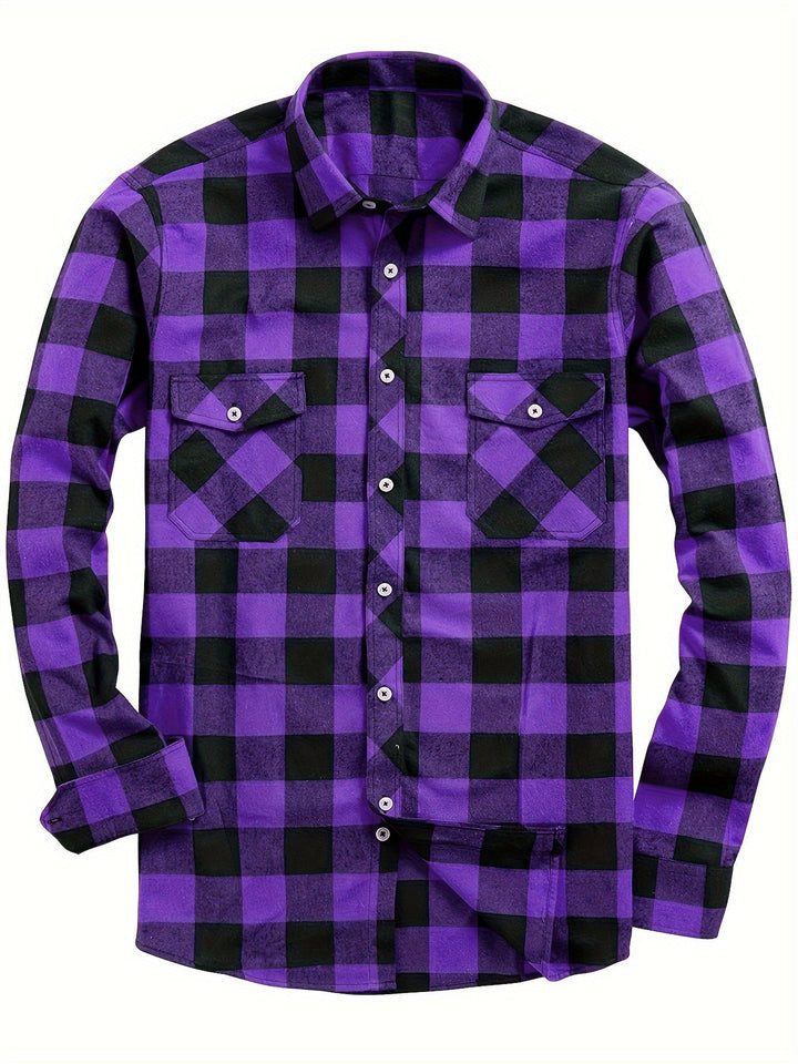 David | Camicia di flanella a quadri con maniche lunghe
