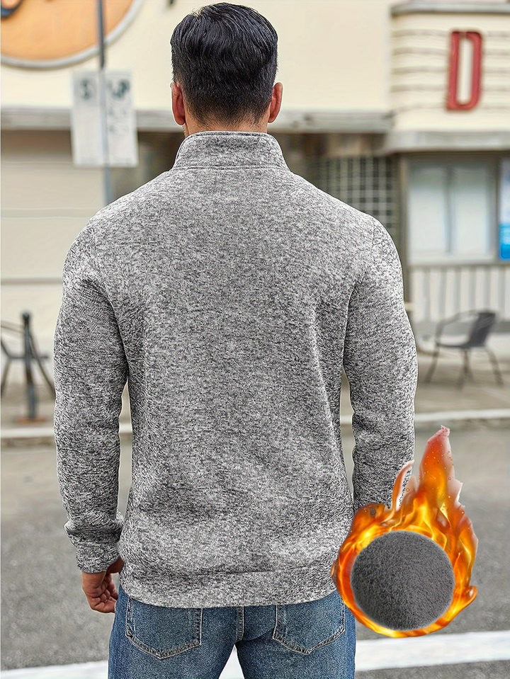 Elvis - Maglione casual con cerniera per uomo
