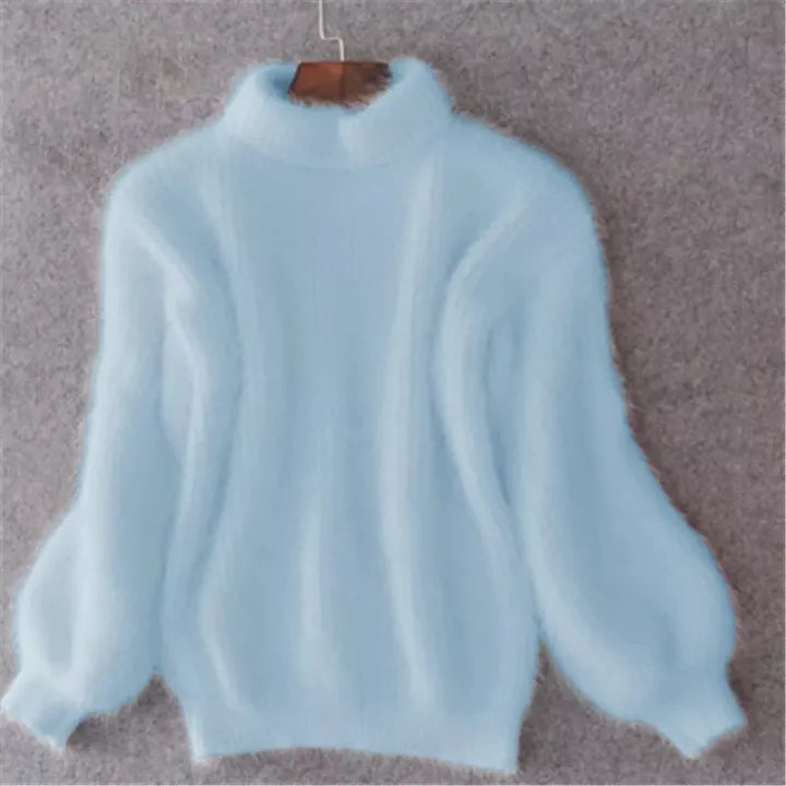 Lena - Pull à col roulé en mohair