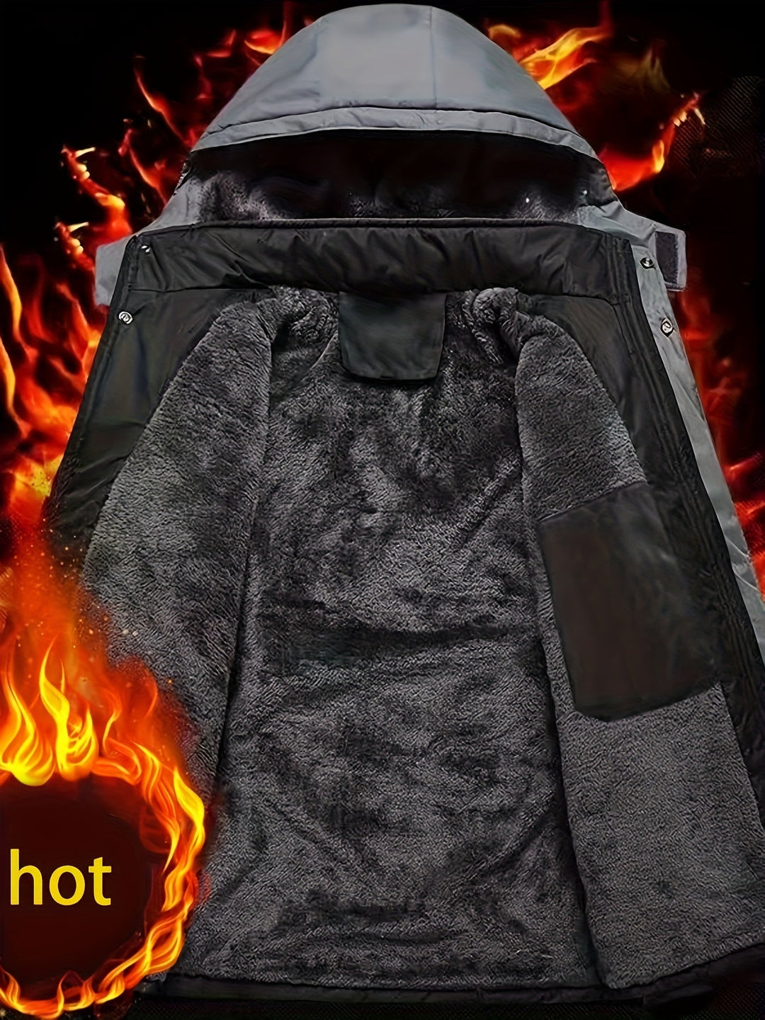 Warme Wasserabweisende Fleece Gefütterte Winterjacke Für Herren | Perfekt für Outdoor-Aktivitäten