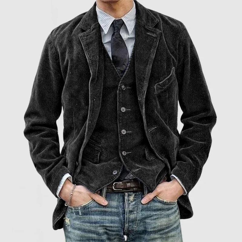 Leo - Giacca in velluto a coste e gilet per uomo