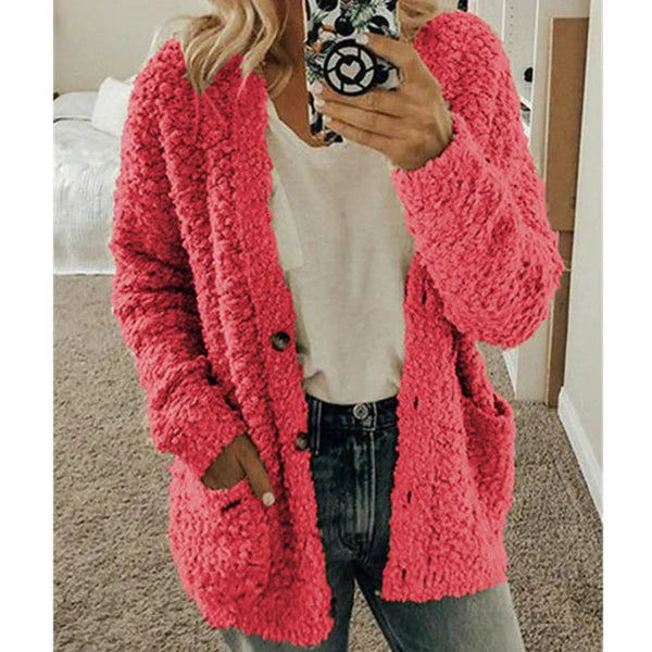 Everly - Mode Lange Warme Strickjacke