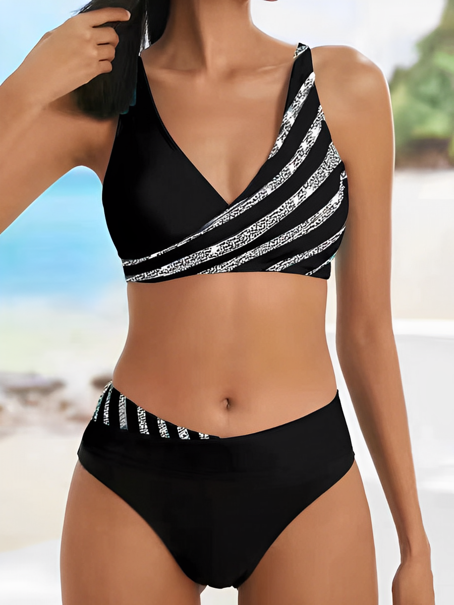 MILLE - Bikini estivo a righe di lusso