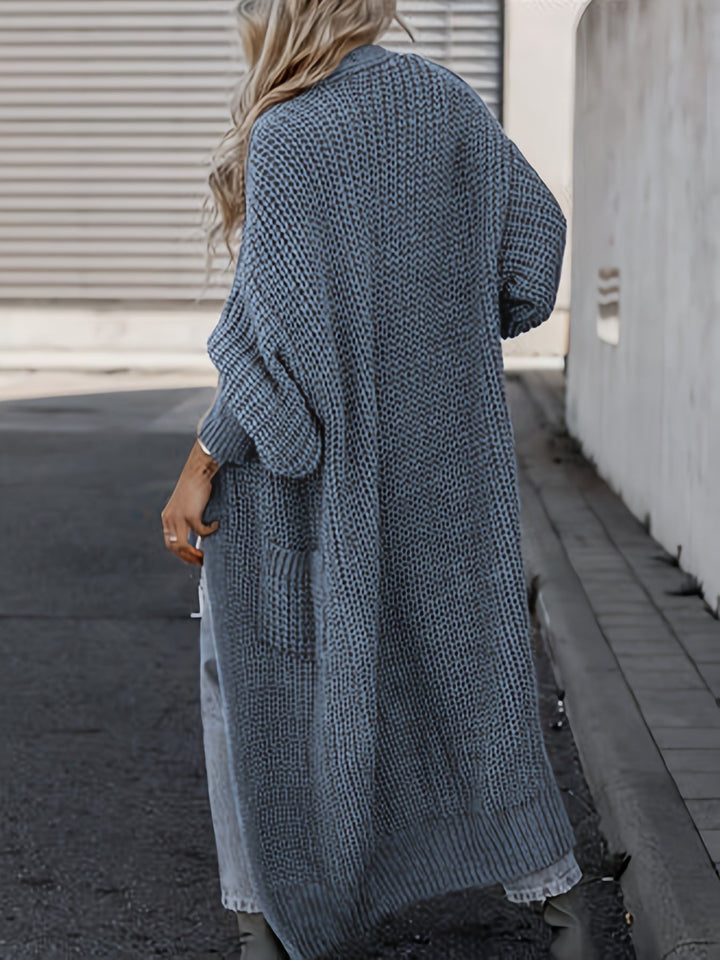 Lässiger Strickcardigan aus Wolle mit Taschen für Damen | Perfekt für den Alltag