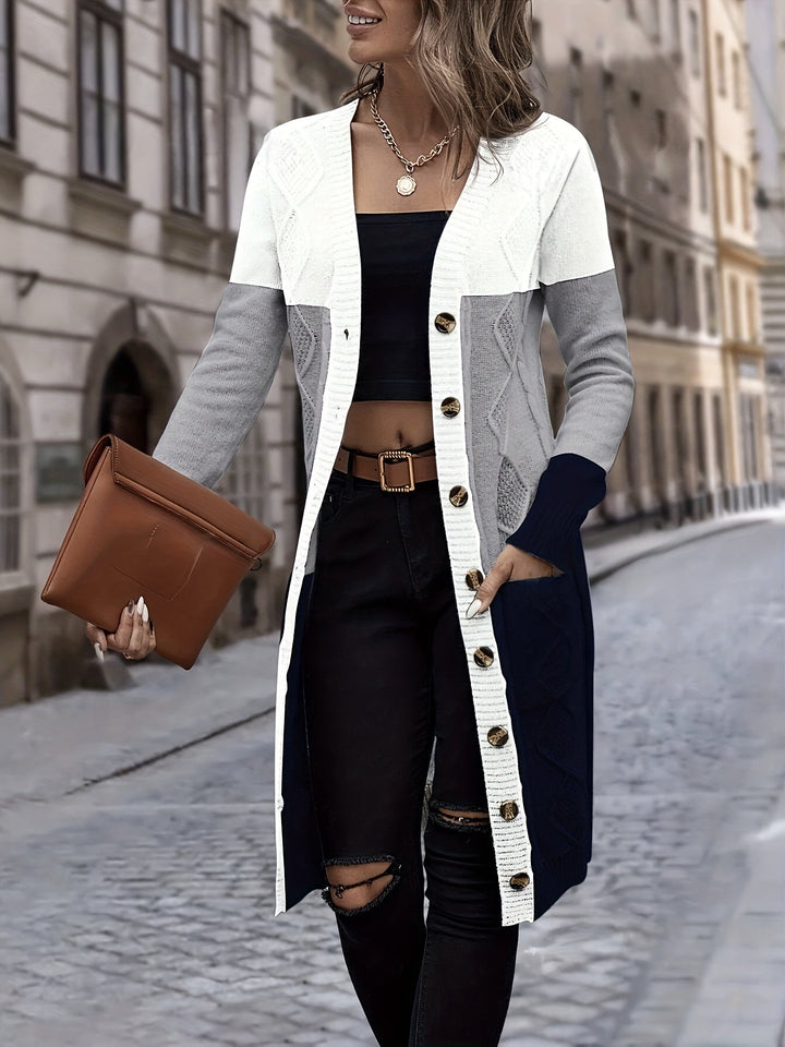 Stilvoller Ein-Knopf Woll Strickcardigan für Damen | Perfekt für den Alltag