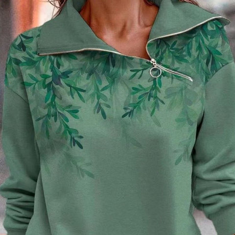 Frieda | Pull vert confortable et pratique