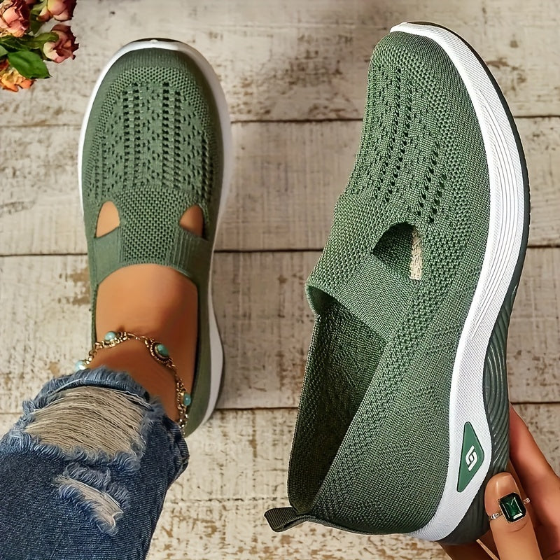 Stylish Lightweight Knit Cut-Out Sneakers for Women | Perfect for casual days