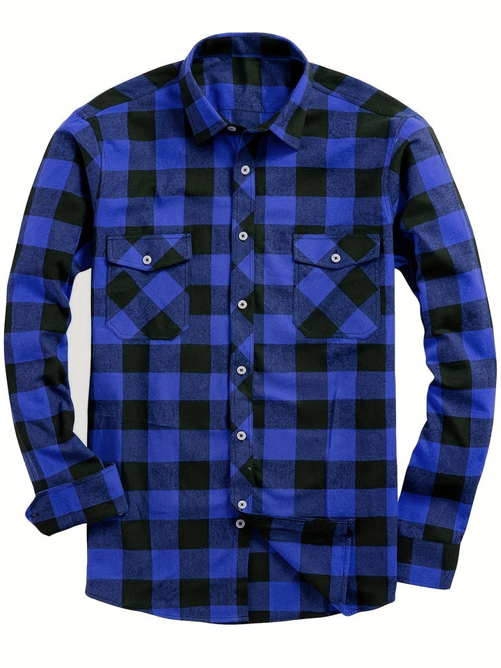 David | Camicia di flanella a quadri con maniche lunghe