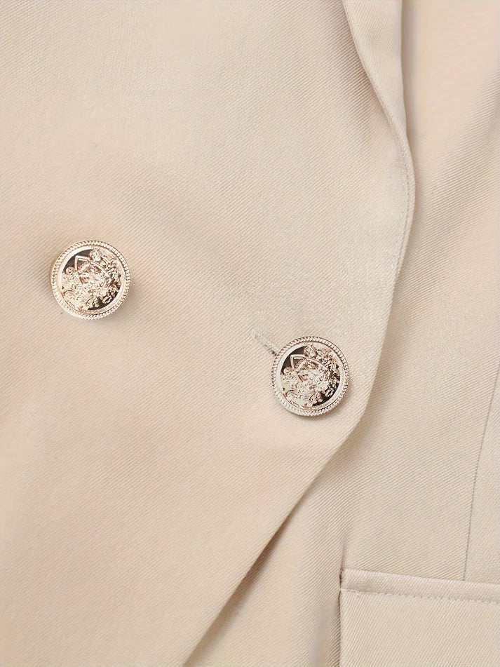 Set elegante completo due pezzi blazer e pantaloni tinta unita per donna | Ideale per occasioni formali